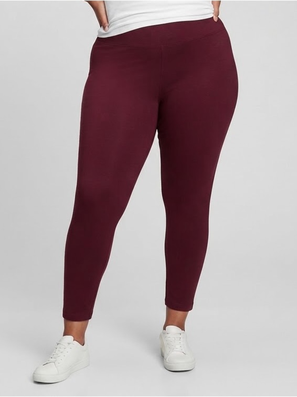 😍CLEARANCE GEORGE Maroon Stretch Ribbed Stretch. Leggings size 3X